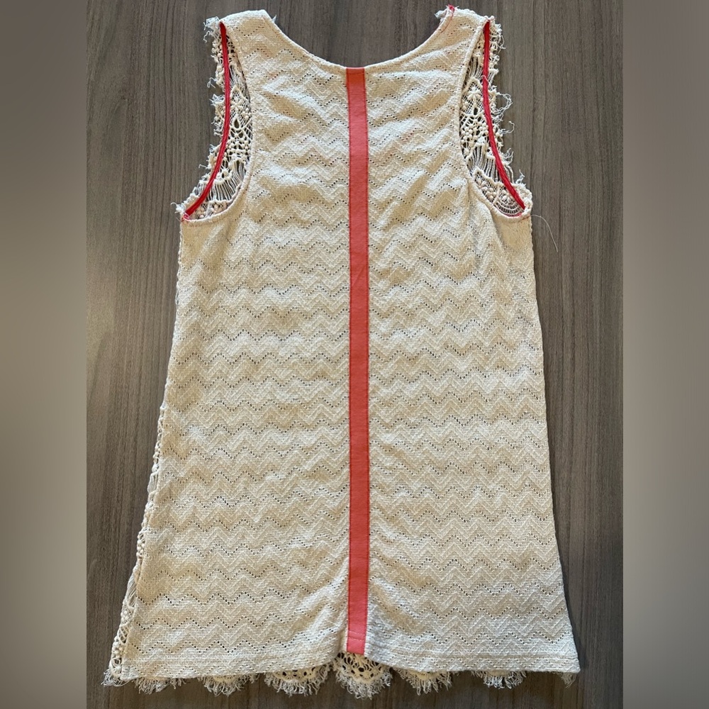 Miss Me Crocheted Tank - Sheer Front & Back - Size Medium - Picture 6 of 13